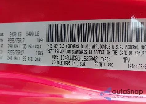 2015 Jeep Wrangler Unlimited Freedom Edition из США, поврежденный, VIN 1C4BJWDG6FL625042